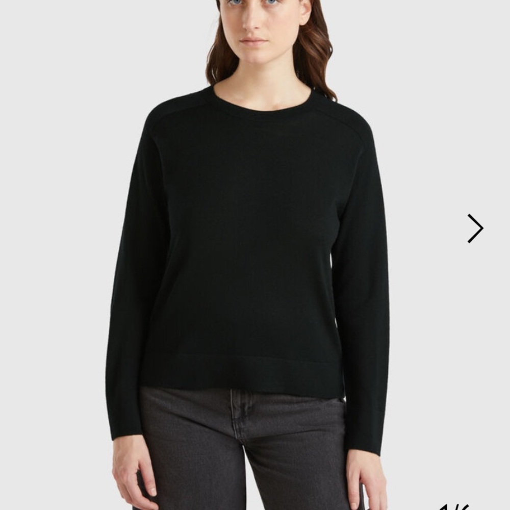 United Colors of Benetton Women's Black Sweater merino wool